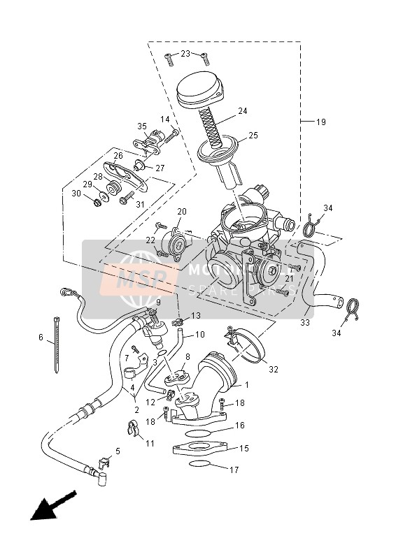 Yamaha YP250R 2015 Intake for a 2015 Yamaha YP250R